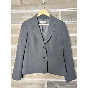 Le Suit 2-Button Front Long-Sleeve Gray Blazer Jacket Size 8